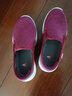 足力健老人鞋一脚蹬散步鞋艾草健康妈妈鞋休闲鞋冬季女鞋 1616Z酒红35 实拍图