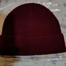 恒源祥毛线帽男士羊毛秋冬季帽子男防风护耳保暖防寒帽针织帽骑行酒红 实拍图