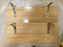 无不为木板实木隔层片松木板材桌面一字隔板置物架定制分层长条桌板原木 中号三角支架不锈钢15cm2只装 实拍图
