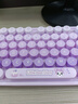 摩天手摩天手 sweet混彩 有线键盘 104键时尚女生办公静音游戏键盘 复古朋克电脑笔记本打字键盘 紫色混彩 有线 104键 实拍图