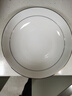 瓷秀源盘子菜盘家用骨瓷餐具组合陶瓷简约深盘饭盘套装金边碟子餐盘 饭盘4个装 8英寸 实拍图