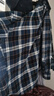 云廷衬衫男长袖纯棉格子免烫商务磨毛全棉春秋厚款休闲衬衣加大码男装 XN1-22 深蓝格 42 【建议148-158斤】 实拍图