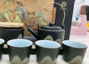苏氏陶瓷（SUSHI CERAMICS）国潮青花万重山提梁壶茶具茶盘一壶4杯配干泡盘功夫茶具套装礼盒 实拍图