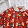巴厘小猪（BALIPIG）男童拜年服儿童棉服冬季婴儿棉衣红色喜庆过年衣服新年女宝宝棉袄 大红（外套） 90cm 实拍图
