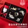 古耐高端女士胸针高档女轻奢大气胸花精致小众西服别针固定衣服丝巾扣 T328浪漫胸针5件套 实拍图