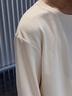 真维斯（Jeanswest）220g重磅华夫格长袖t恤男春秋款肌理感户外休闲打底衫内搭上衣男 【220g重磅】浅米(纯色) L (175) (收藏加购优先发) 实拍图