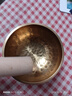 梵木果【麟纹钵】尼泊尔半手工颂钵音疗佛音黄铜碗瑜伽采耳居家冥想静心 金色超小款-8cm +标准三件套 实拍图
