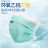 亿信（YIXIN）医用外科一次性医用口罩透气耳挂式成人儿童款可选三层防护灭菌 50只绿色医用外科口罩（独立包装1个1包） 实拍图