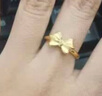 佐卡伊黄金戒指女足金在逃公主蝴蝶结戒指送女友圣诞节礼物约1.1克 实拍图
