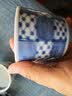 光峰 日式茶杯日本进口茶具陶瓷品茗杯功夫茶杯单杯主人杯180ml家用小茶杯子 蓝彩-球网格子 实拍图