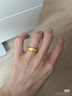 半粒越南沙金古法传承戒指黄金色素圈磨砂实心闭口素圈指环送男女礼物 古法素圈条戒-6号 实拍图