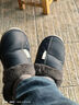 洁丽雅老人防水棉拖鞋男士冬季中老年居家室内加绒保暖防滑全包跟棉鞋女 深蓝【升级款】 42-43 (适合41-42码) 实拍图