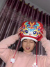 嘉德朗新年蛇年头饰帽子儿童国潮手工制作DIY材料包元旦过年礼物幼儿园 国潮diy蛇头帽【红红火火】红色 实拍图