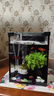爬将军桌面斗鱼缸超白鱼缸迷你小型家用客厅办公室生态懒人水草缸 15*15*20cm缸（带盖） 实拍图