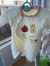 婴蓓依新生儿婴儿连体衣满月百天男宝女宝宝衣服春秋款夹棉外出服 平安喜乐(夹棉) 59cm 实拍图