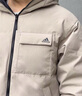 adidas 570蓬双面穿保暖连帽鸭绒羽绒服男女同款阿迪达斯轻运动 米色 XS 实拍图