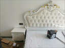 惠寻 京东自有品牌 欧式床双人床法式公主床卧室家具主卧室大床软包床 床+A04-20cm乳胶床垫 1800mm*2000mm高箱结构 实拍图