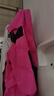 鸭鸭儿童羽绒服女童中长款款加厚保暖冬季中大童装外套SE 玫红 160 实拍图