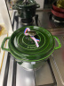 珐宝（staub）法国进口珐琅铸铁锅平底煲汤锅具双耳炖锅烹饪锅具电磁炉 【适合2-4口之家】莳萝绿 22cm 实拍图
