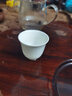 杰艺陶瓷茶具羊脂玉品茗杯功夫盖碗茶壶茶杯德化白瓷茶盏泡茶主人单杯 羊脂玉【茶杯】素白凝香杯 实拍图