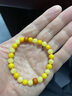 绿侬珠宝  鸡油黄老蜜蜡散珠圆珠子手串手链隔珠星月菩提DIY配珠 直径约7mm/颗 【满蜜鸡油黄】 实拍图