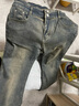 绯垚高腰微喇牛仔裤女显瘦双排扣修身喇叭裤子直筒裤复古显高马蹄裤 水泥灰 XL 实拍图