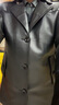 凯撒（KAISER）断码真皮皮衣中长款头层牛皮西装领外套西服商政中年薄款风衣公务 黑色 XL 晒单实拍图