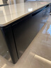 御季实木北欧黑色岩板长方形茶几桌客厅家用简约现代轻奢高级大小户型 120亮面鱼肚白(双侧4抽屉) 实拍图