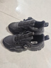 鸿星童品牌断码童鞋男2025新款儿童网面皮面老爹鞋中大童男孩旋转运动鞋 黑色皮面 36 实拍图