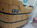 川柏香木桶浴桶洗澡加厚成人泡澡桶沐浴香柏木实木泡浴桶木质洗澡盆保温 110cm【标配】沐浴自然五件套 实拍图
