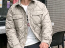 波司登（BOSIDENG）【断码清仓】奥莱秋轻薄羽绒服男简约风轻暖翻领工装风休闲外套 【店长推荐】字母印花（棕）9T43 2XL 190/104A 实拍图