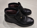 老人头（LAORENTOU）男靴冬商务休闲鞋头层牛皮套脚加绒保暖耐磨防滑棉靴 A90392 黑41 实拍图