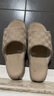 远港亚麻拖鞋女室内家居家用四季防滑防臭布艺软底棉麻木地板男春秋季 奶茶色 40-41 (适合39-40脚) 实拍图