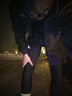 沃兰迪螺纹智旋控温紧身压缩裤运动跑步田径马拉松长裤秋裤保暖 黑色 S 实拍图