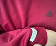adidas情侣款宽松抓绒圆领长袖卫衣套头衫男女秋季阿迪达斯轻运动 红色/黑色   S   实拍图