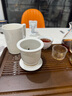 金镶玉 茶杯 白瓷带过滤水杯创意陶瓷三件套泡茶杯马克杯 尚白办公杯±400ml 实拍图