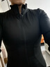 槿城瑜伽服女春秋长袖高弹速干透气运动外套健身服紧身显瘦上衣WT01 黑色-上衣 L （105-115斤） 实拍图