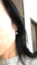 珍媄珠宝 18K金南洋金珠耳环 正圆强光海水金色珍珠耳坠 优雅大气 18K金11-12MM 晒单实拍图