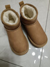 巴布豆童鞋冬季儿童运动鞋加绒抗寒女童雪地鞋中大童116545014桔棕28 实拍图