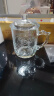 青苹果（QINGPINGGUO）加厚耐热玻璃茶杯带盖茶饮杯盖杯带把杯子办公家用喝水杯泡茶杯 龙纹杯 425ml 实拍图