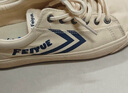 飞跃（Feiyue）经典帆布鞋男鞋女鞋透气复古国潮硫化鞋子男情侣款低帮运动休闲鞋 米/深蓝 42 实拍图