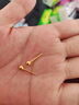 中国黄金（CHINA GOLD）18K金光珠耳钉女款新款百搭圆珠直针款耳饰情人节生日礼物送女友 18K金光珠耳钉-3mm 约0.1g 实拍图
