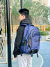 派格威新款初中生高中生书包男大容量中学轻便减负护脊双肩包小学生背包 大号尊贵蓝+送挂饰 实拍图