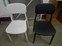 塑料椅子家用加厚北欧餐厅靠背椅餐桌商用餐椅现代简约舒适凳子 加厚款奶油白 1把装 实拍图