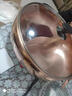 特厚铜火锅电磁炉燃气通用鸳鸯紫铜汤锅老式北京涮羊肉酸菜火锅盆 清汤吊环光面 30cm 实拍图