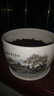 裕轩堂陶瓷花盆中国风梅兰竹菊桌面地面盆栽多肉带托盘简约绿萝吊兰植物 6009084 中号口径约14厘米 实拍图