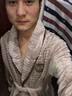 曲果（QUGUO）秋冬季情侣睡衣男加绒加厚长毛绒睡袍套装冬天女保暖两件套家居服 法兰绒96169男款 L 实拍图