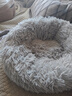 贝初众猫窝冬天冬季保暖狗窝猫床四季通用猫垫子冬天用猫咪窝网红猫窝 浅灰色 直径52cm【12斤内猫 8斤内狗】 实拍图