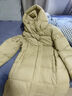 雪中飞羽绒外套女冬季过膝长款保暖美拉德连帽纯色系百搭休闲女士羽绒服 流星黄 XL (170) 实拍图