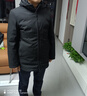 罗蒙（ROMON）鹅绒羽绒服男中长款加厚保暖可拆连帽冬季外套男Q26黑色180 实拍图
